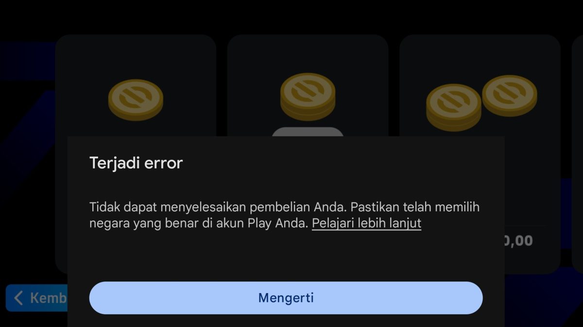 penyebab pembayaran top up game kamu bisa ditolak